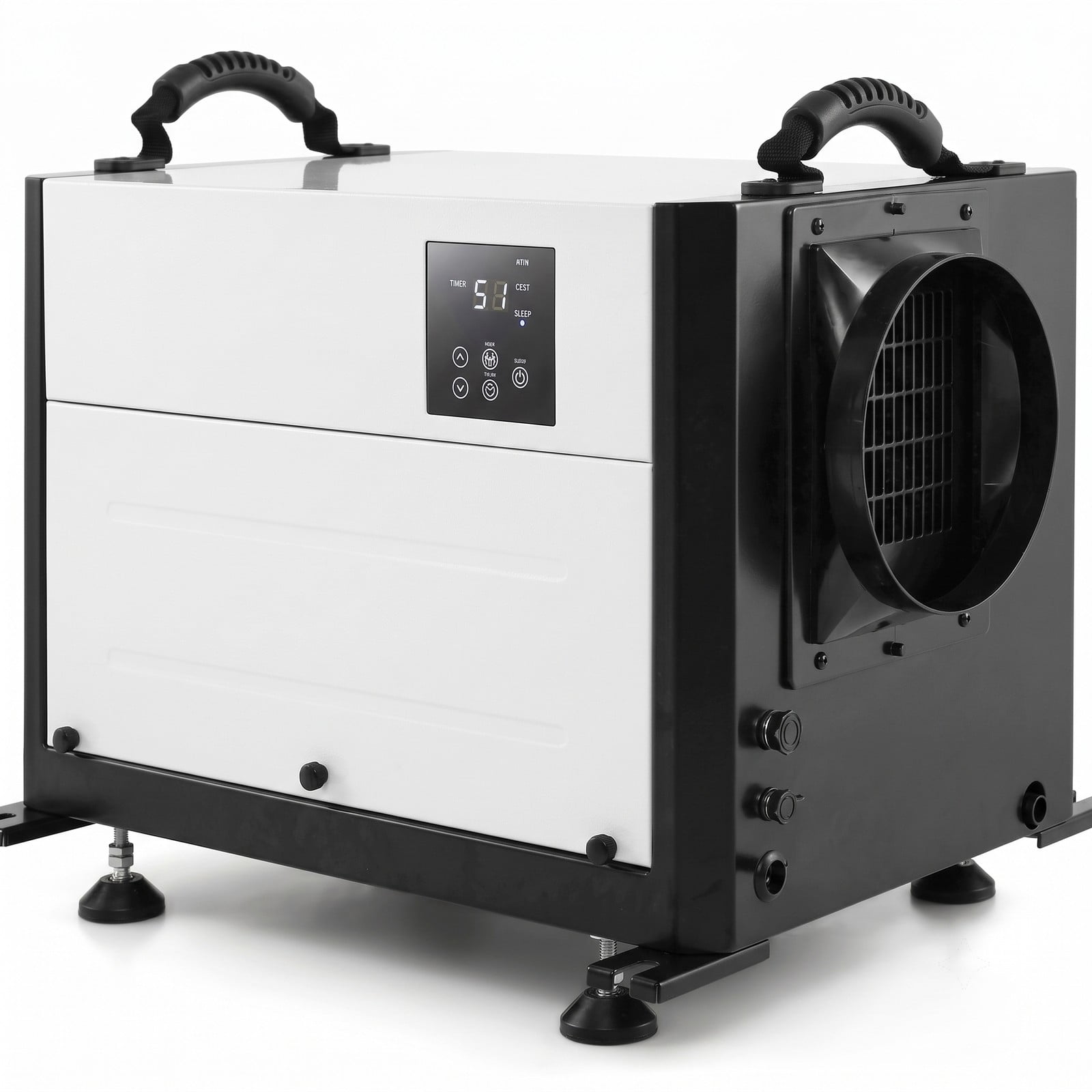 RUIE 124 Pint Crawl Space Dehumidifier, Commercial Basement Dehumidifier for 1300 Sq Ft with 3 Modes, 24H Timer, Auto Defrost and Gravity Drainage for Home, White