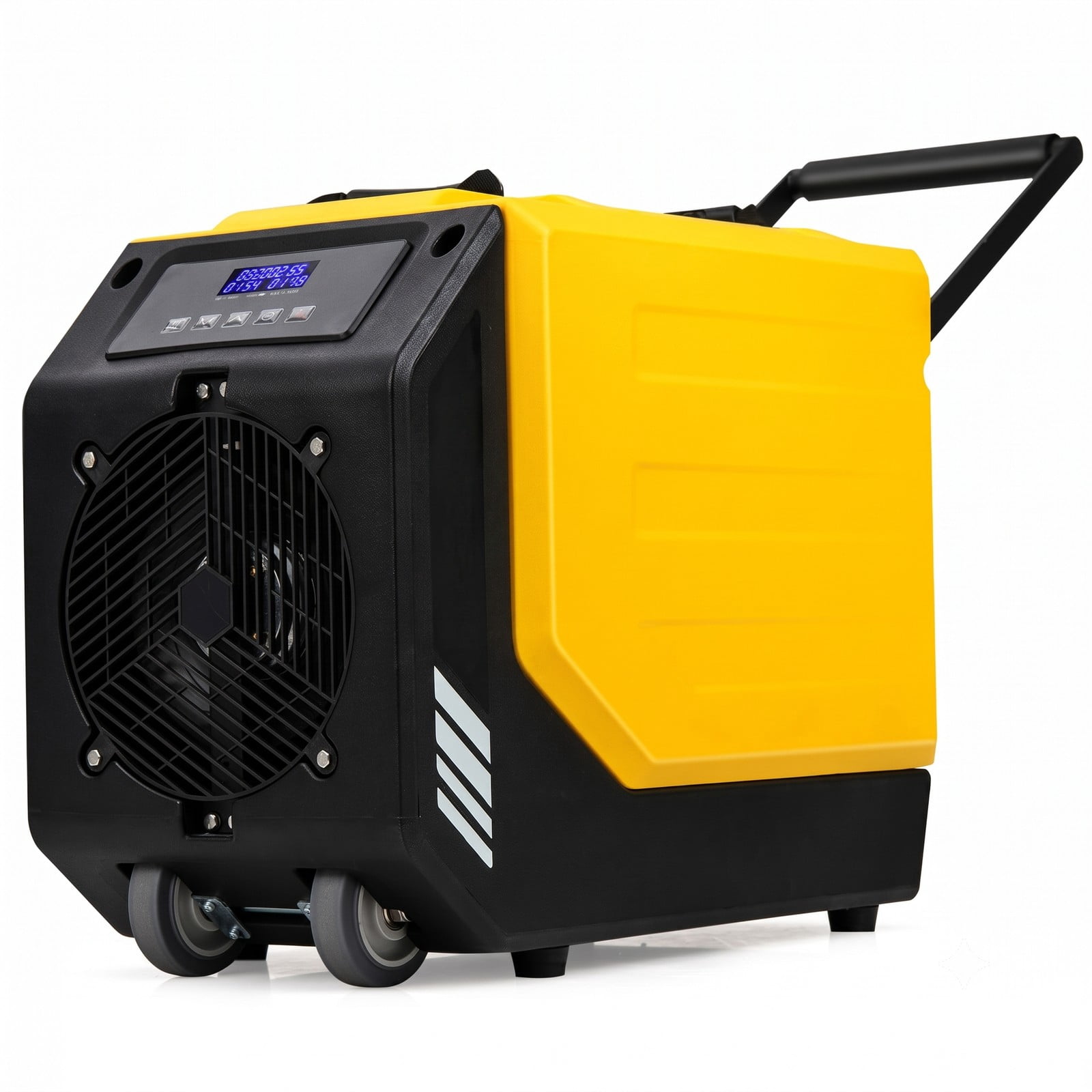 RUIE 190 PPD Commercial Dehumidifier with Built-in Pump, LED Display and 2 Wheels for Basements, Crawl Spaces and Large Rooms up to 9000 Sq Ft, Yellow
