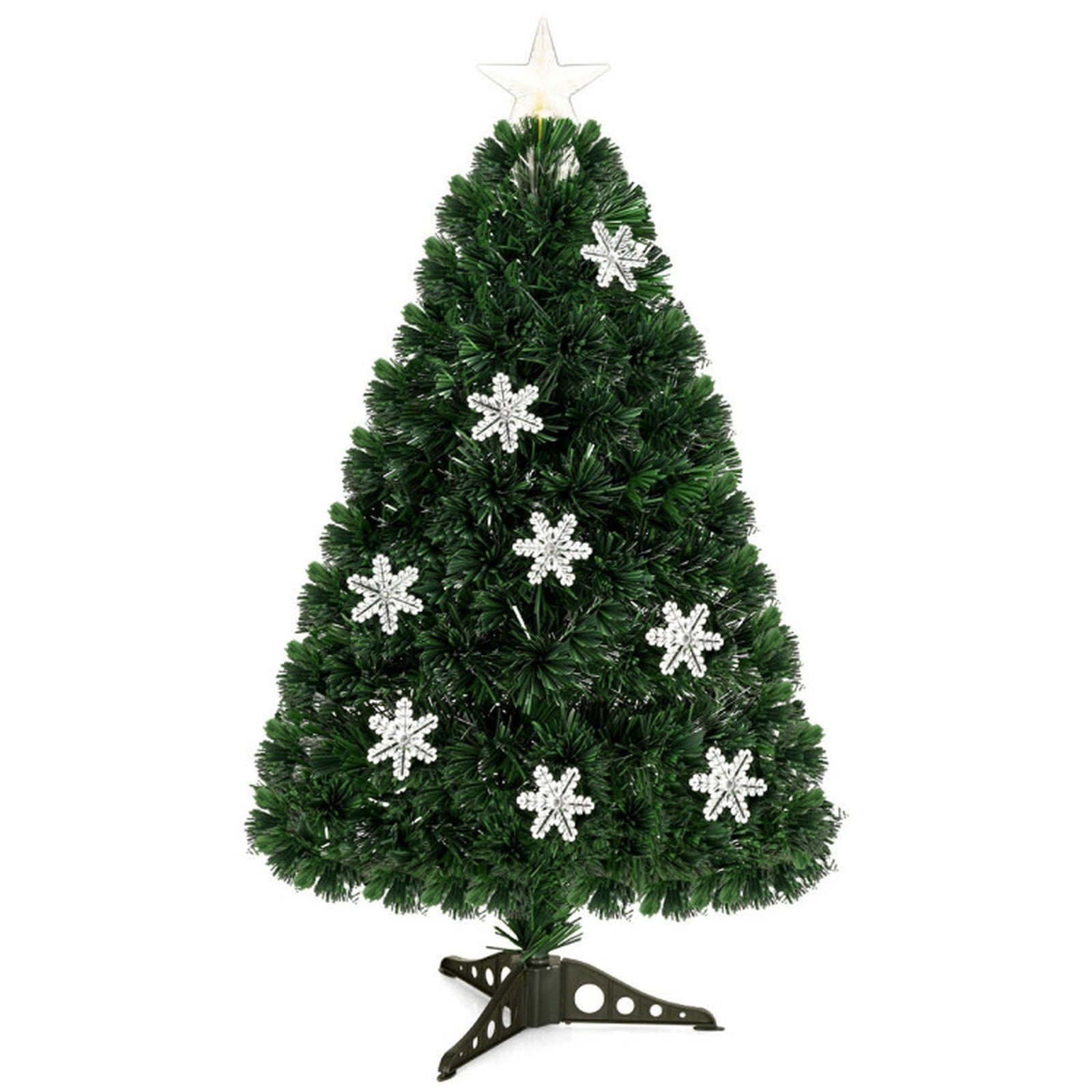 RUIE, 3 ft, Artificial Christmas Tree, with 21 LED Lights, 170 Branch Tips, Green Holiday Xmas Tree for Indoor Home Office Decoration