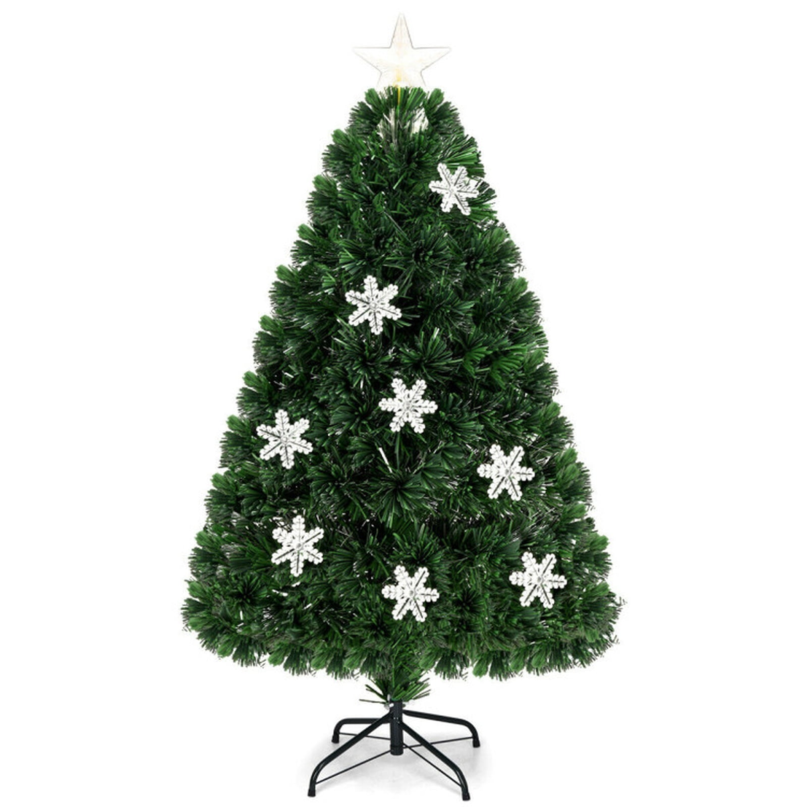 RUIE, 4 ft, Pre-Lit Artificial Christmas Tree, Small Pre-Lit Tree, 170 Branch Tips, Green, Hinged Branches for Christmas Party Living Room Decor