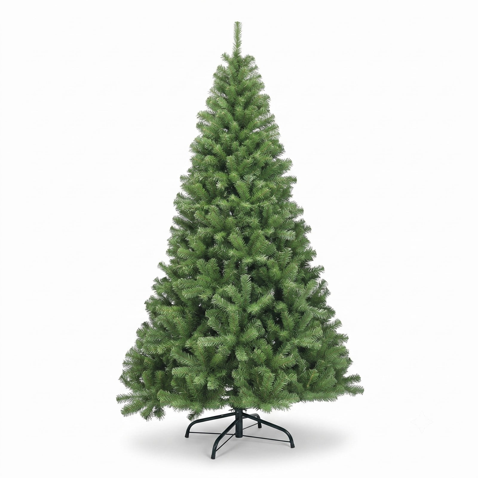 RUIE 6 ft Artificial Christmas Tree Premium Hinged PVC Xmas Pine Tree with 1000 Branch Tips and Sturdy Metal Stand for Indoor Holiday Decoration, Green