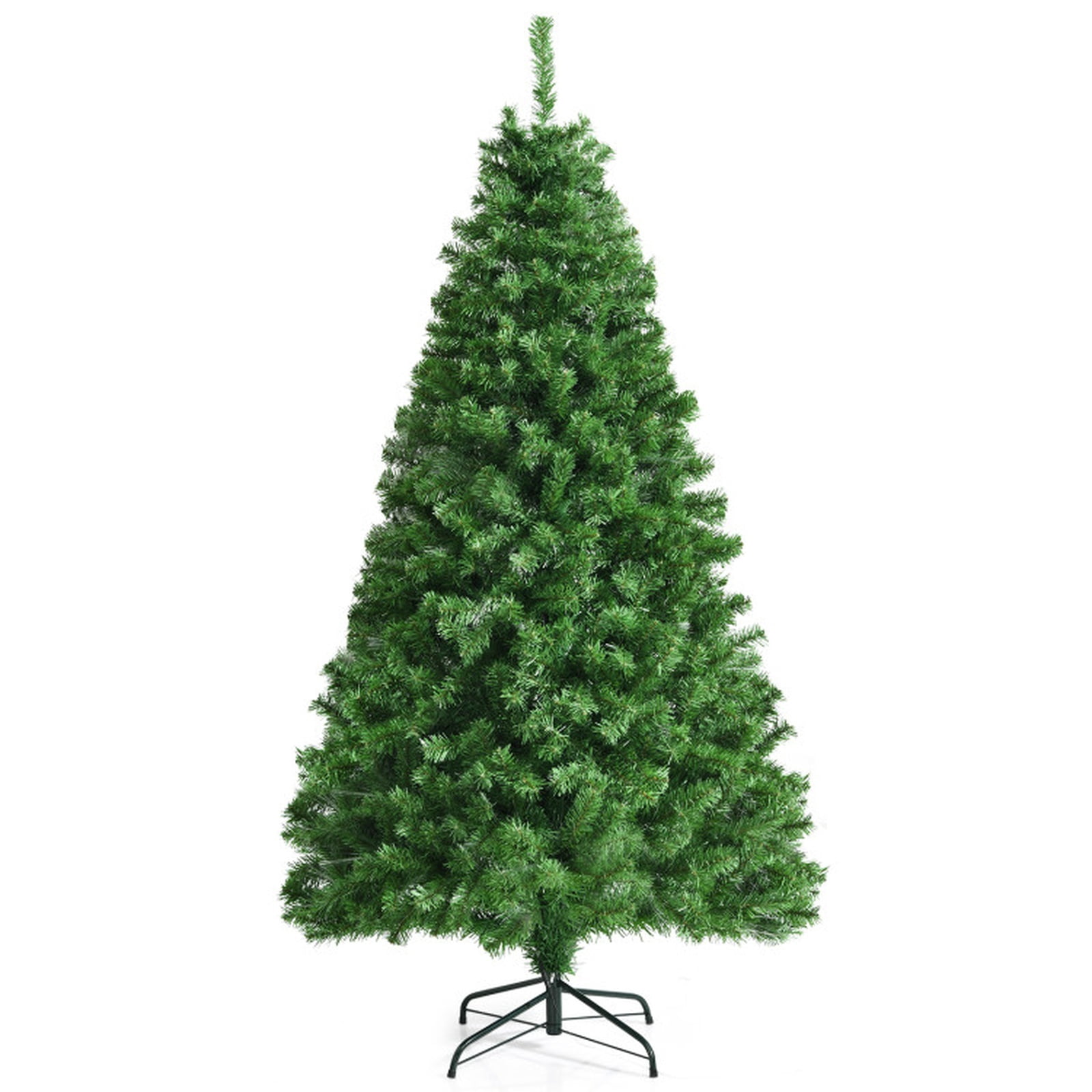 RUIE, 6 ft, Artificial Christmas Tree, with LED Fiber Optic Lights, 617 Branch Tips, Green Holiday Xmas Tree for Indoor Home Office Decoration