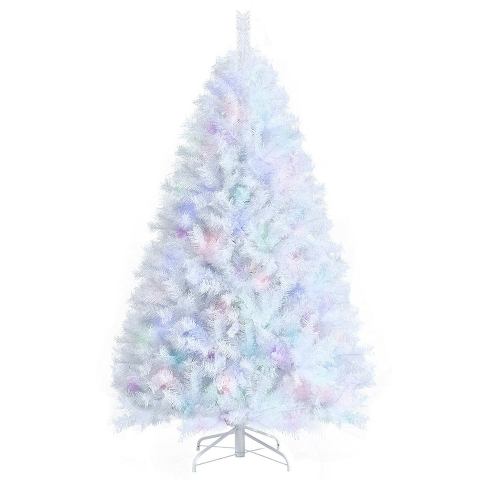 RUIE, 6 ft, Artificial Christmas Tree, with Metal Stand, 792 Branch Tips, White Holiday Xmas Tree for Indoor Home Office Decoration