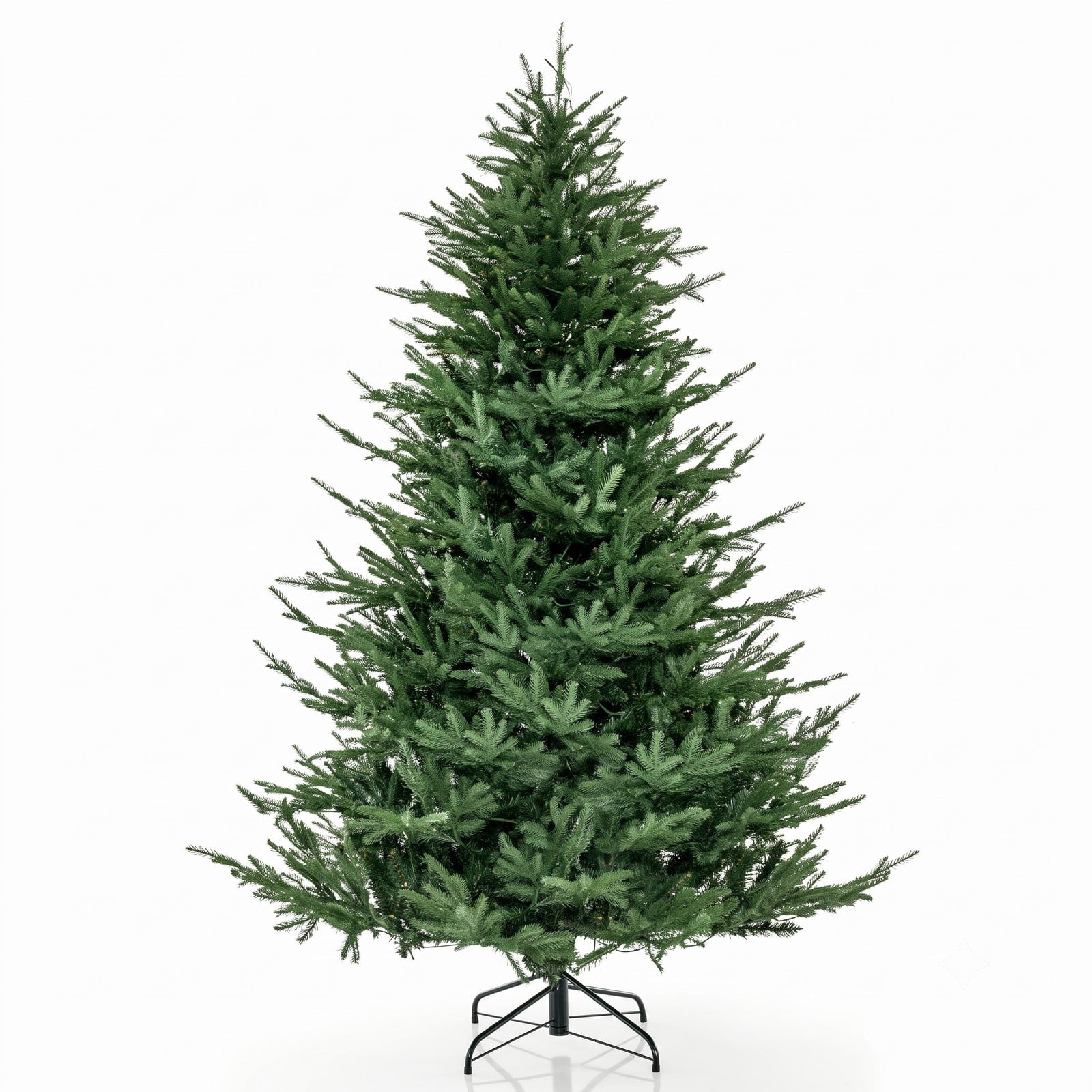 RUIE 6 ft Pre-Lit Artificial Christmas Tree with 280 Warm White LED Lights, 8 Lighting Modes, 788 Branch Tips, PE PVC Hinged Full Spruce Xmas Tree with Metal, Green
