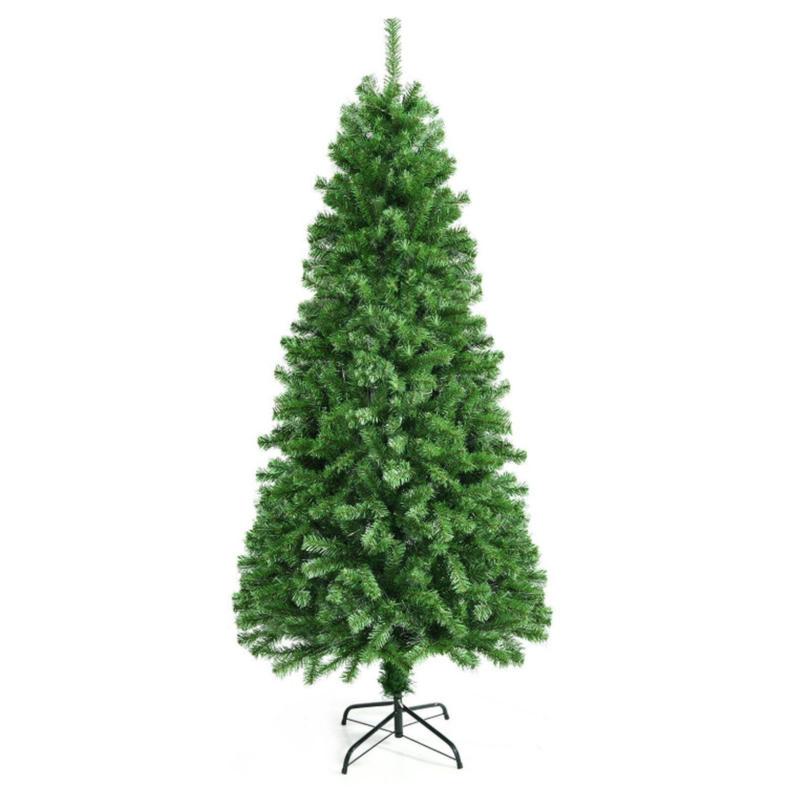 RUIE, 7 ft, Artificial Christmas Tree, with LED Fiber Optic Lights, 820 Branch Tips, Multicolor Holiday Xmas Tree for Indoor Home Office Decoration