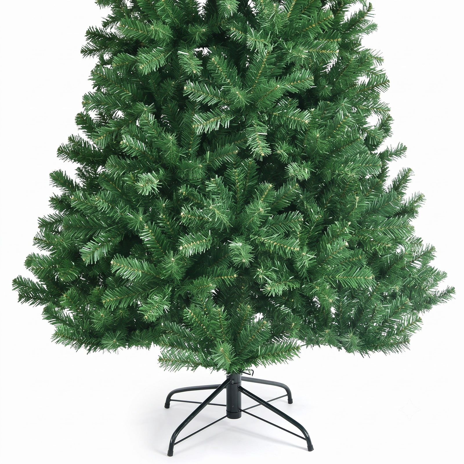 RUIE 7FT Artificial Pre-Lit Hinged Christmas Tree with 500 Remote-Controlled Color-Changing LED Lights, 1181 Tips Full Holiday Xmas Tree with Metal Stand, Green