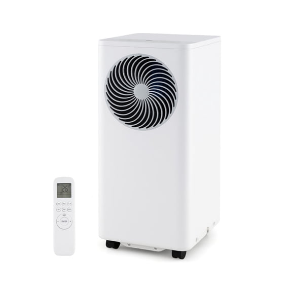 RUIE 8,200 BTU Portable Air Conditioner with Dehumidifier and Fan, White 3-in-1 Cooling Unit Cools up to 350 Sq Ft with Remote Control, 24H Timer & LED Display for Bedroom Office Apartment