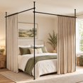 RUIE Black Room Divider Curtain Rod with Adjustable Floor to Ceiling ...