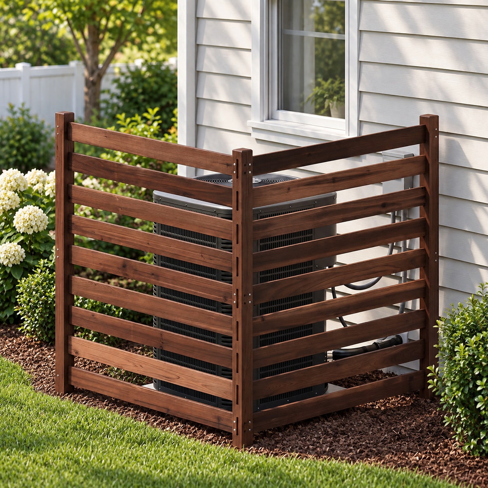 RUIE Brown 2-Panel Wooden Outdoor Privacy Fence with Ground Stakes, Fir ...