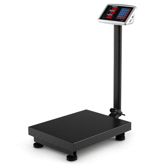 RUIE Computing Digital Platform Scale with Price Calculator, 660 LBS Commercial Price Computing Scale with Foldable Design, Digital Floor Scale for Market Warehouse Shipping, Silver