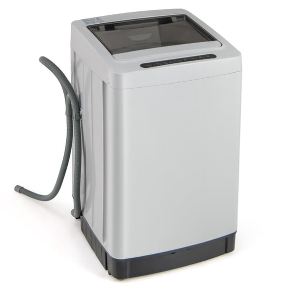 RUIE Full-Automatic Washing Machine Washer & Spin Combo for Apartment Dorm RV, 11 lbs Compact Portable Washing Machine with 300W Motor, Child Lock & 24H Delay, Grey