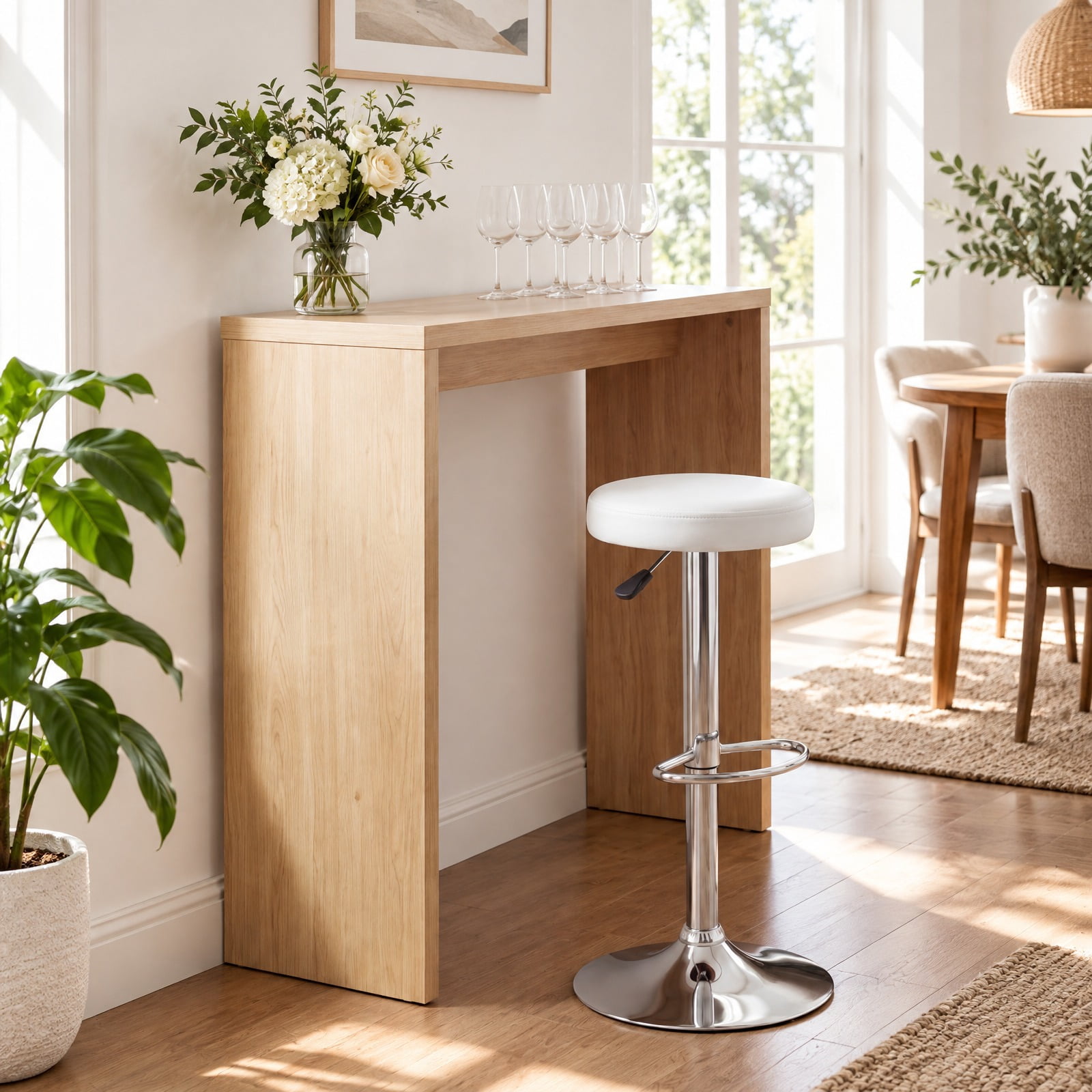 RUIE Height-adjustable Bar Stool with 360 Swivel for Kitchen and Dining ...