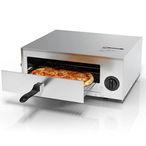 RUIE Pizza Oven,1450W Countertop Pizza Baker with 30-Min Timer and Temperature Control,Stainless Steel,12 Inch Capacity,Electric Pizza Oven for Home Kitchen Restaurant