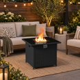 RUIE Propane Fire Pit Table 5000 BTU with Tempered Glass Tabletop, 32.5 ...