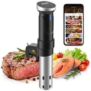 RUIE Sous Vide Cooker,1100W Precision Cooker with WiFi App Control,LED Touchscreen,Waterproof Immersion Circulator,Fast Heating Sous Vide Machine for Home Kitchen Cooking