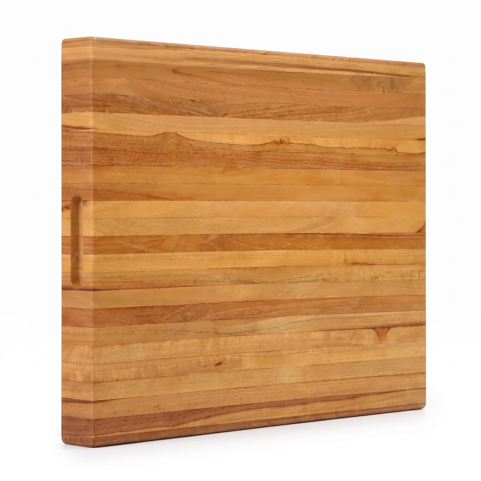 RUIE Teak Wood Cutting Board, Extra Large 24 Inch Reversible Butcher Block Chopping Board with Handles for Kitchen Meat Vegetables Cheese Serving, Natural