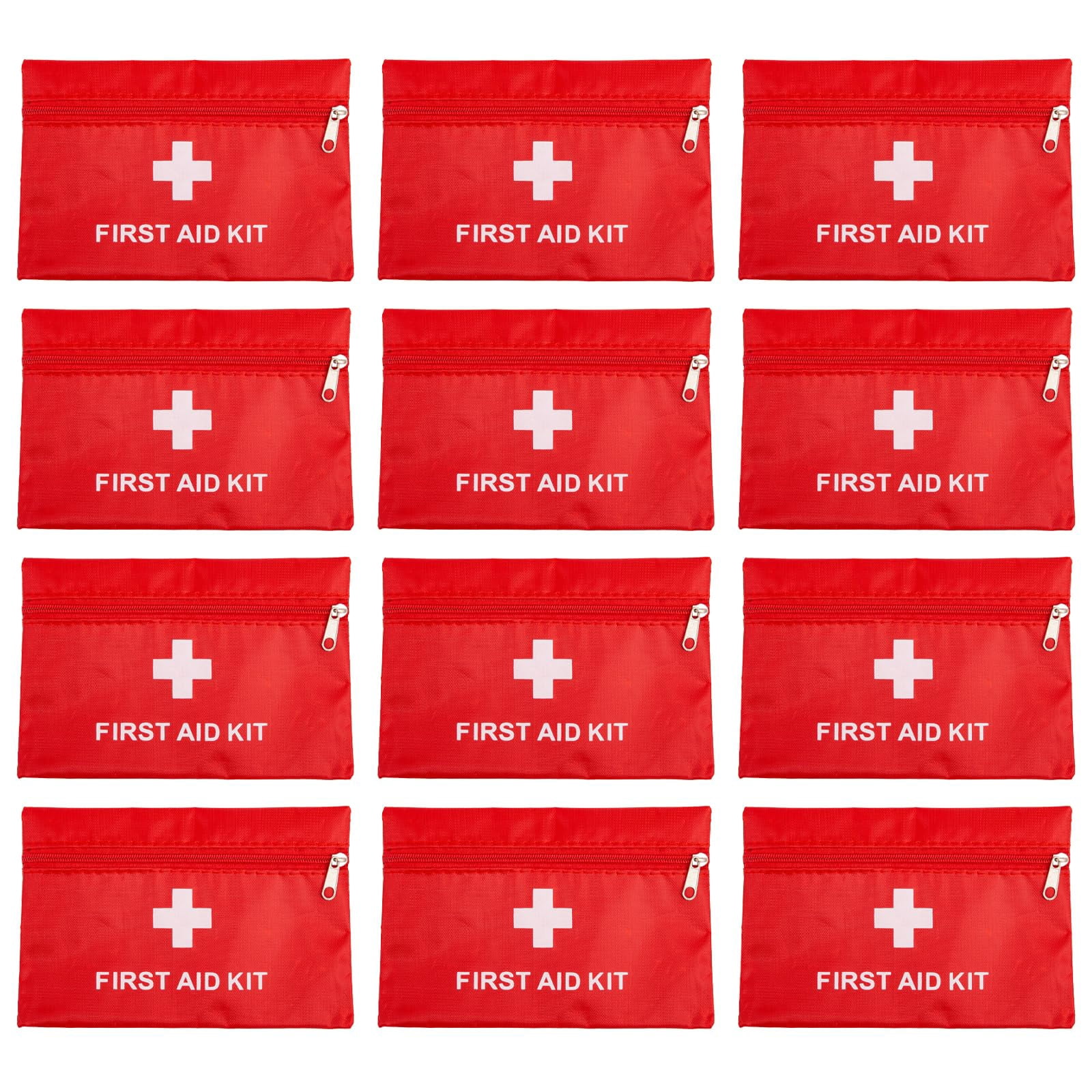 RUIFUU 12-Piece Empty Mini First Aid Bag, Waterproof Zipper Pouch for ...