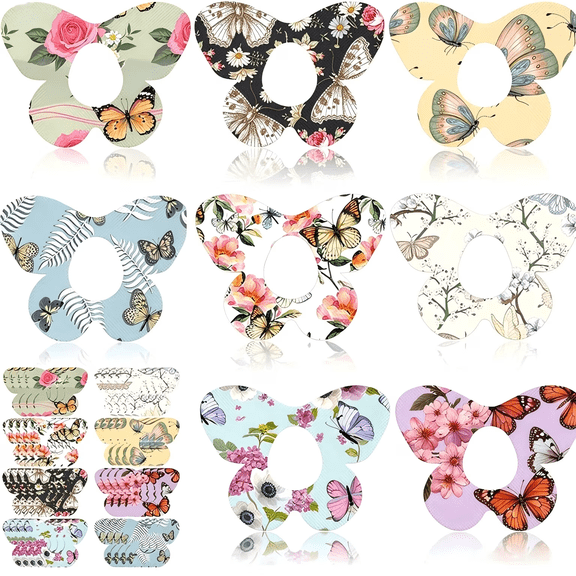 RUIFUU 32 pack Adhesive Patches Compatible Dexcom G7 CGM Butterfly Glucose Sensor Covers Waterproof Sweat Proof.