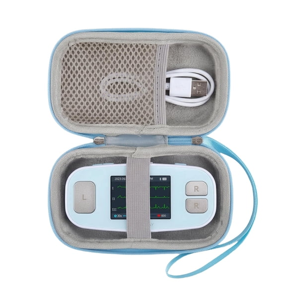 RUIFUU Shockproof EVA Organizer Box Protective Travel Carrying Case Only for ECG Monitor