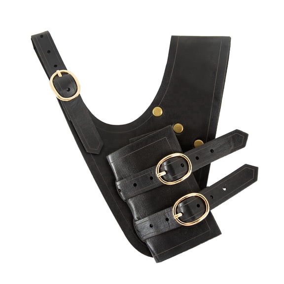 RUIFUU Medieval Sword Frog, Faux Leather Sword Holster Belt, Left-Side Renaissance Sword Holder Sheath for Knight Warrior Pirate Cosplay