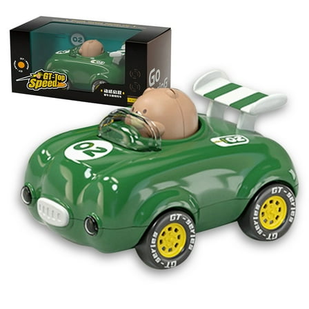 RUIG 1-3 Years Old Kids Activated Light-up Car for Toddler -3-6 Years Old Inertia Drive Pull Back Car - Go Toy Car with Lights, Boys Girls Baby Birthday Xmas Party Toys Car