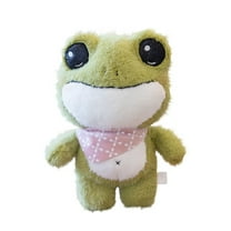RUIG 10 Inch Green Frog Plush, Soft Frog Stuffed Animal Plush Toy, Kawaii Plush Doll, Cute Plushie with Cloths Toy Gift for Kids Children Birthday