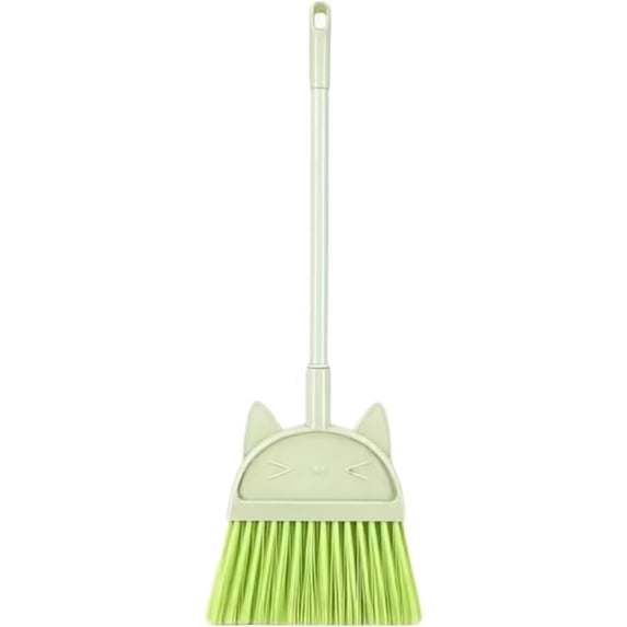 RUIG 19.8'' Kids Mini Broom and Dustpan Set - Toddler Cleaning Toy, Toddler Household Helper, Parent-Child Interactive Play Cleaning Tool, Cute Cartoon Design, Small Safe Corner Broom
