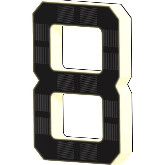 RUIG 4.7 Inch LED Illuminated House Numbers for Outside,Elegant Backlit Address Number,Waterproof Stainless Steel Plug-in Lighted Address Signs for House,Street,Hotel,Yard,Shop