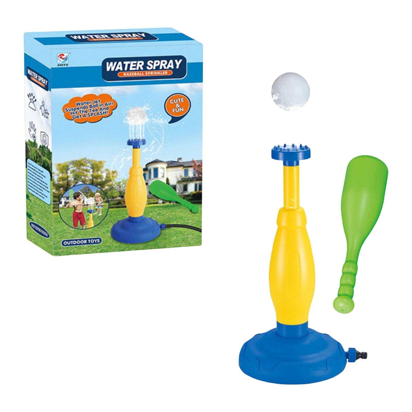 RUIG 59" Windmill Water Sprinkler for Kids Summer Toys, 360° Spinning Splash Water Toy, Outdoor Backyard Games Summer Fun for Boys Girls Dogs & Garden Watering