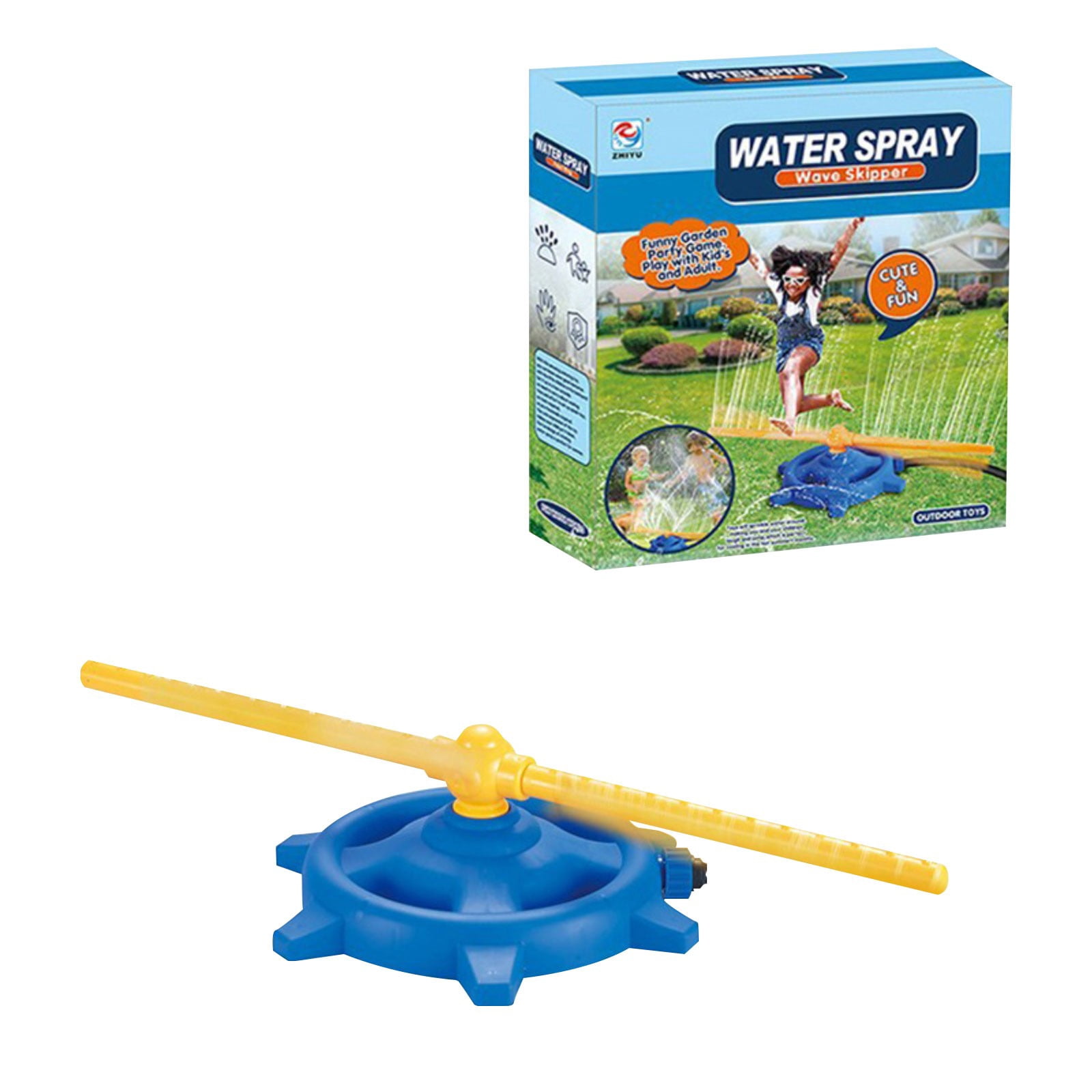 RUIG 59" Windmill Water Sprinkler for Kids Summer Toys, 360° Spinning Splash Water Toy, Outdoor Backyard Games Summer Fun for Boys Girls Dogs & Garden Watering
