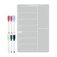 thumbnail image 1 of RUIG Acrylic Meal Planner Board for Kitchen Fridge - Weekly Calendar Planning Noteboard with Markers for Grocery List, Chore Chart & To-Do Organization, 1 of 9