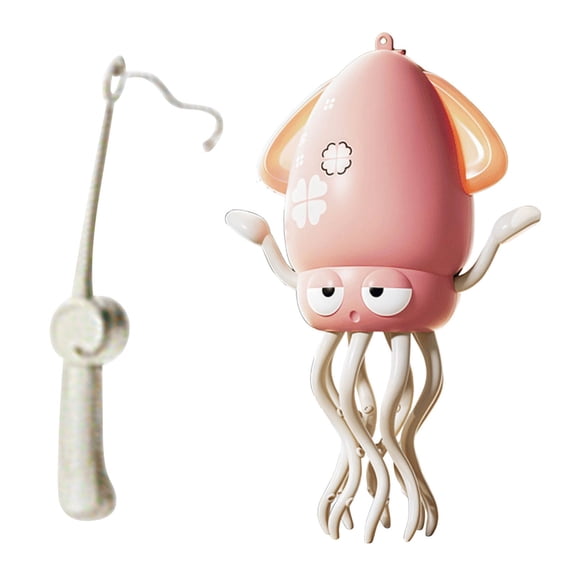 RUIG Auto-Dancing Robot Toy with LED & Music - Obstacle Avoidance Crawling Pet, Kids Sensory Development Toy, Interactive Fishing Rod Game for Toddlers