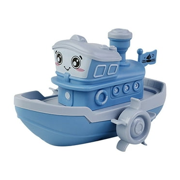RUIG Bath Toy, Floating Wind-up Boat, Water Table Pool Bath Time Bathtub Tub Toy for Toddlers Baby Kids Girls Boys, Plastic Toy Boats for Toddlers 1-3