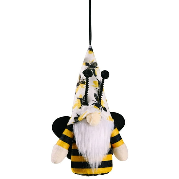 RUIG Bumble Bee Gnome Plush -‌Glowing Gnome Decor, Handmade Swedish Tomte Elf World Bee Day Decor Holiday Present Gift, Hanging Plush Gnomes for Spring Kitchen, Garden, or Party Lights