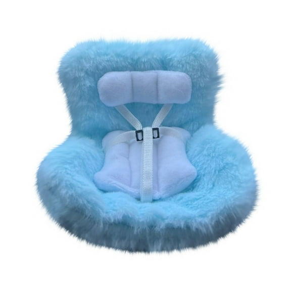 RUIG Car Seat for Dolls with Soft Furry Cushion,Doll Car Seat for 17cm Dolls with Air Vent Clip and Desktop Stand, Cute and Functional Car Ornament for Blind Box Doll Fans, Collectors