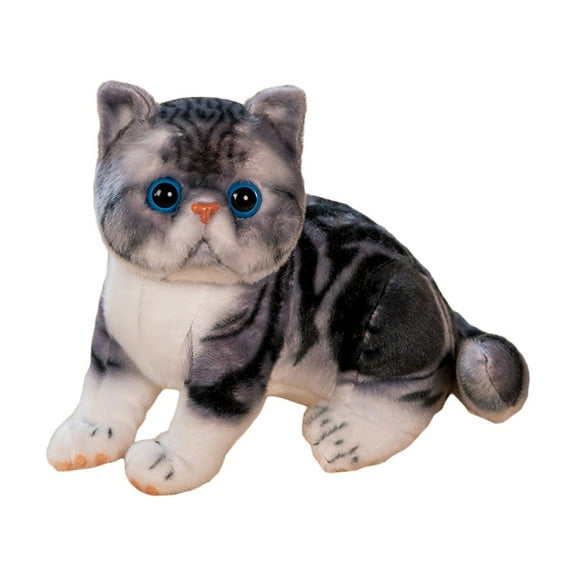 RUIG Cat Stuffed Animal Realistic Cat Plush Toy,Soft Plush Kitty Stuffed Animal for Kids Girlfriend,Realistic Yellow Tabby Cat Plush Toy,Cute Plush Cat Animals for Birthday Party(10.24in)