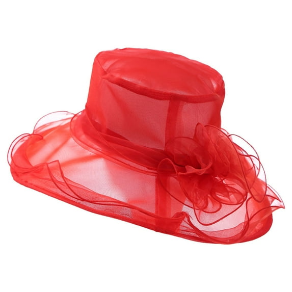 RUIG Christmas Hat Women Women'S Headdress Hat Women'S Wedding Hat Sun Hat Flower Shade Seaside Beach Hat Low Profile Fedora