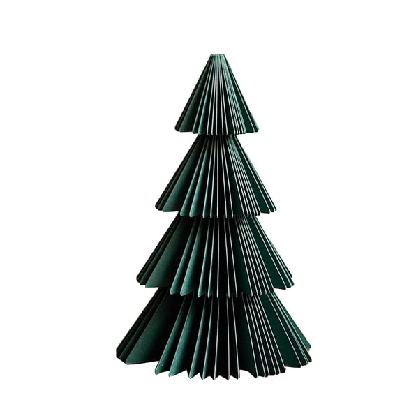 RUIG Christmas Honeycomb Paper Tree 3D Green Xmas Paper Trees Centerpiece Ceiling Hanging Tissue Pine Tree Star for Holiday Decoration, DIY Christmas Tree Ornaments