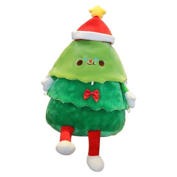 RUIG Christmas Plush Toys Santa Claus Plush Doll Gingerbread man Stuffed Animal Christmas Tree Shaped Stuffed Doll for Boys and Girls Xmas Decorations Home Office Car Ornament