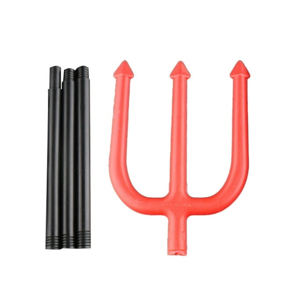 RUIG Devil Pitchfork Prop for Costume,Plastic Trident Halloween Accessory for Adults,King Neptune Trident Classic Costume Devil Pitchfork Accessory Prop,Demon Theme Cosplay&Hellboy Party Decor