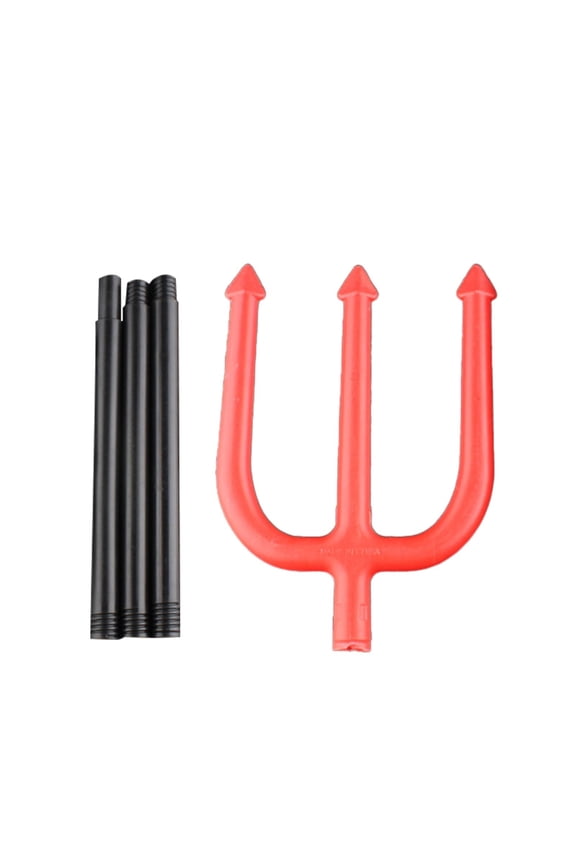 Devil Pitchfork Prop for Costume,Plastic Trident Halloween Accessory for Adults,King Neptune Trident Classic Costume Devil Pitchfork Accessory Prop,Demon Theme Cosplay&Hellboy Party Decor
