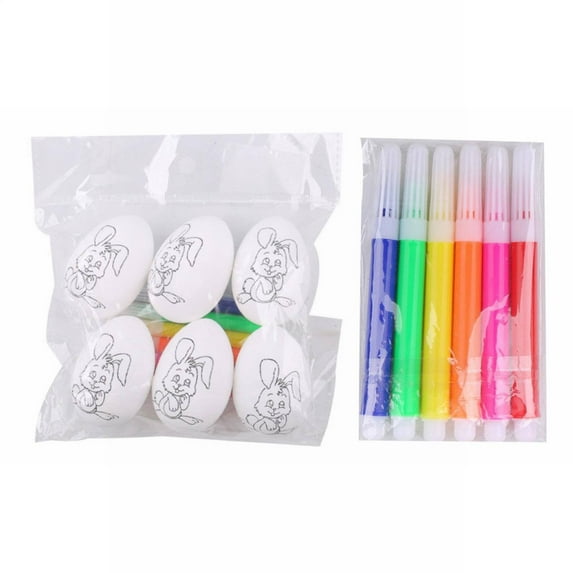 RUIG Easter Eggs Easter Basket Stuffers -12Pcs Easter Egg Decorating Kit, Easter Eggs Painting Kit for Hunts Activity Easter Decor, DIY Egg Dye Coloring Kit,Easter Gifts For Kids