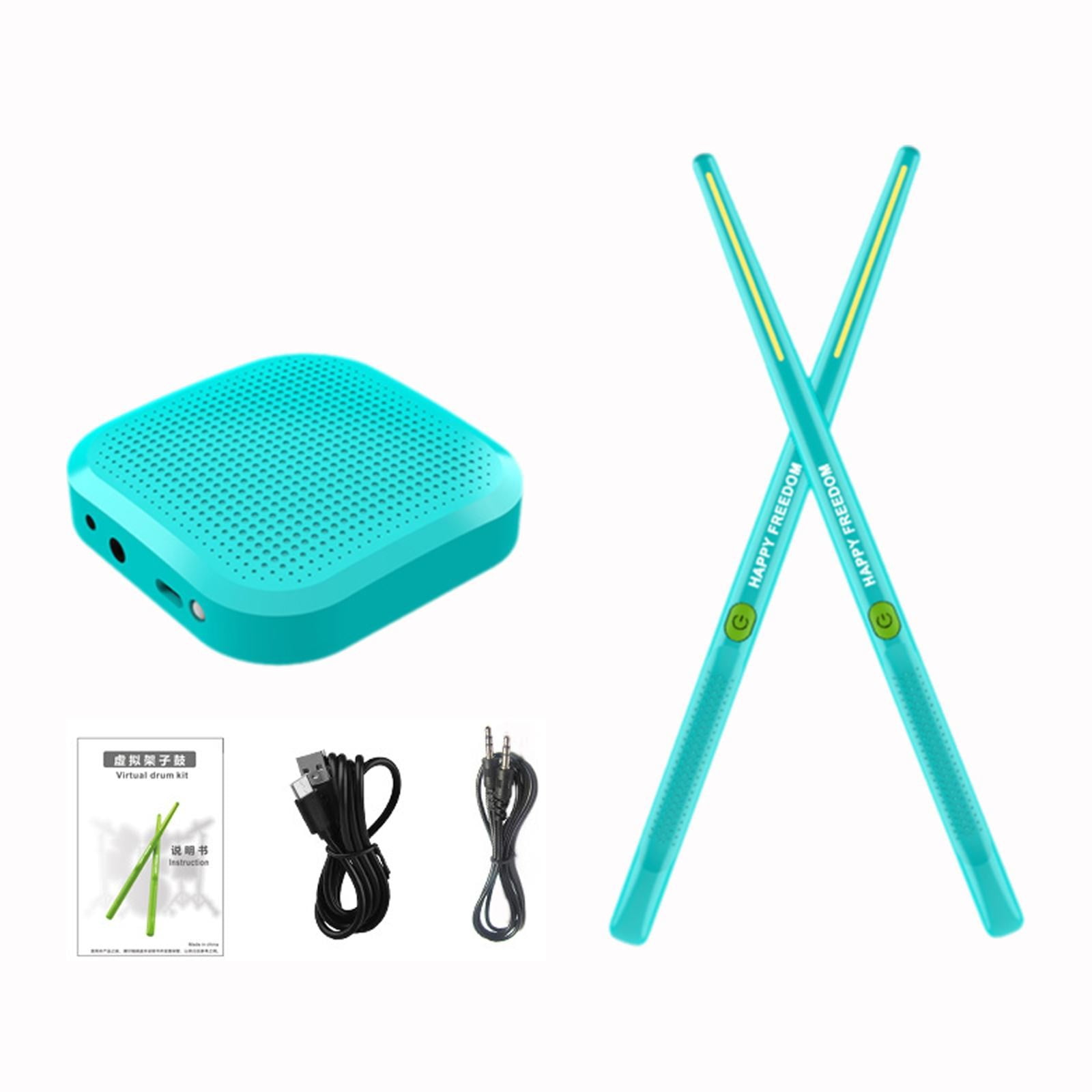 RUIG Electronic Drum Set, Portable Smart Air Drum Set 3D Motion Sensing, Virtual Pocket Drum with 2 Drumsticks for Beginners Adults Kids,Play Drum Anywhere Anytime