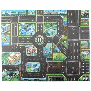 RUIG Foldable Baby Play Mat for Floor, 39x51 Extra Large Play Mat, Baby Play Mat for Kids Under 7 Years Old Large Baby Crawling Mat Traffic Parking Lot Pattern Game Playing Mat