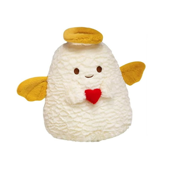 RUIG Halloween Plush Toys,Devil & Angel Plush Pillow,Halloween Stuffed Animals,Party Favors Treat Bag Stuffers for Kids,Soft Hugging Decor for Bedroom,Funny Gift for Friends(White Ghost,13.8in)