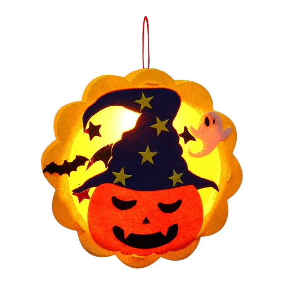 RUIG Halloween Pumpkin Decorations DIY Pumpkin Craft Kits Felt Pumpkin Shapes with Halloween Stickers Jack-O'-Lantern Face Stickers for Kids Gift Favors Art Project Classroom Activity