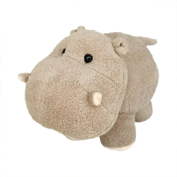 RUIG Hippo Plush Toys, Hippo Stuffed Animals, 7" Plush Hippo-Stuffed Animal Soft & Gray Hippopotamus Toy Washable Toys for Baby, Toddler, Kids, Christmas Decorations
