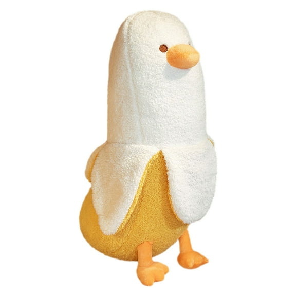 RUIG Huggable Banana Plush Pillow Toy, Ultra-Soft Stuffed Animal for Kids & Adults, Kawaii Fruit Plushie for Boys Girls Birthday Gift, Machine-Washable Couch Decor, Anxiety Relief