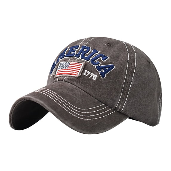 RUIG Independence Day Baseball Cap Men's And Women's Personality Cap Outdoor Print Breathable Mesh American Cap Mesh Visors