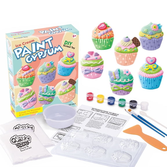 RUIG Kids Arts and Crafts Set Painting Kit - Plaster Painting Craft Kit Art Set - Painting Your Own Space Dinosaurs & Marine life Figurines - Painting Kit for Kids, Girls, Boys, Toddlers